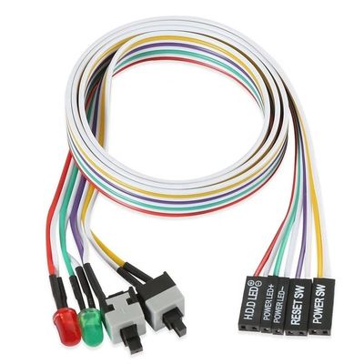 Buy PC Case Computer Motherboard HDD Reset ATX Switch on off Power Cable with Led Light online manufacture
