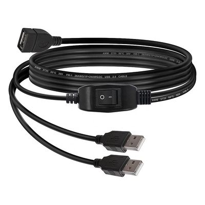 Buy 1 Female to 2 Dual Male USB Y Splitter Printer Sharing Switch Cable for Printer Scanner Speaker Keyboard Mouse online manufacture