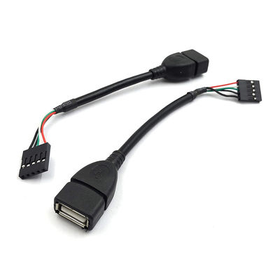 Buy Custom USB 2.0 Type A Female Plug Header to 5 Pin Dupont Connector Wire Motherboard Cable online manufacture