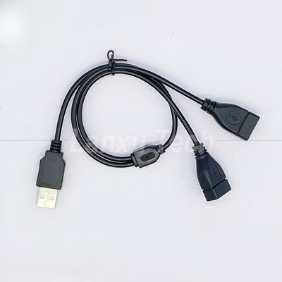 Buy USB 2.0 A Male to 2 Dual USB Female Jack Y Splitter Hub Power Cord Extension Adapter Cable online manufacture