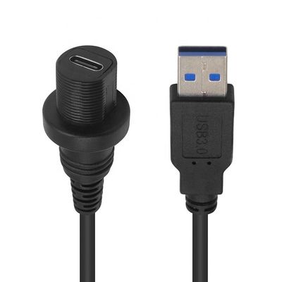 Buy Mini USB Male to Micro USB Female Waterproof Extension Cable With Flush Mount Panel For Car Truck Boat Motorcycle Computer online manufacture