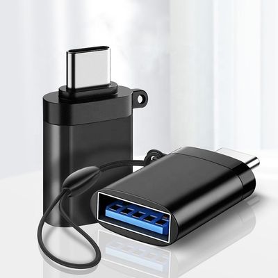 Buy High Compatible Mini Lanyard Metal Shell OTG Type C 3.1 Male to USB 3.0 Female Adapter online manufacture