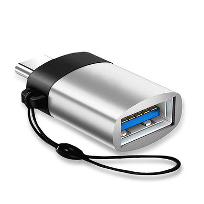 Buy Portable Mini Lanyard Metal Shell OTG Type C 3.1 Male to USB 3.0 Female Adapter online manufacture