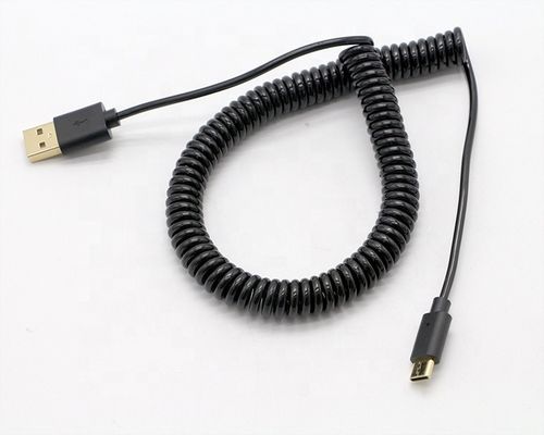 Buy Custom 1M 2M 3M Fast Charging Spring  Coiled Spiral USB Type C Cable online manufacture