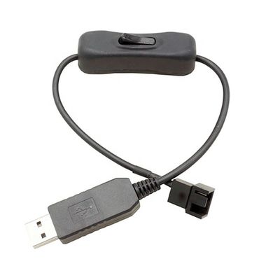 Buy 12V Step UP Boost USB to 3 Pin 4pin PWM PC Fan ON OFF Switch Power Adapter Cable online manufacture