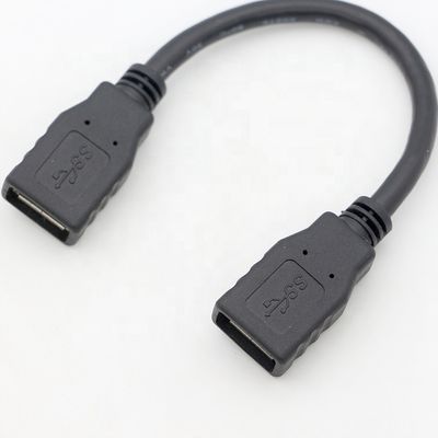 Buy Custom Super Speed Low Profile USB 3.0 A Female to USB 3.0 A Female OTG Extension Data charging Cable online manufacture