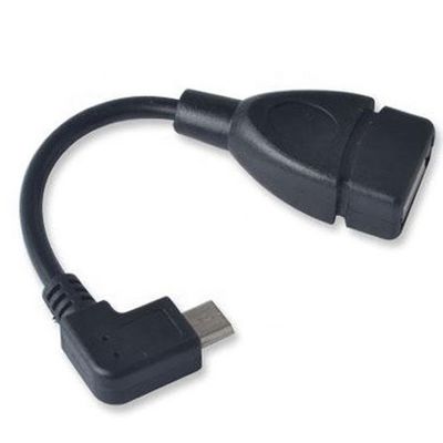 Buy 90 Degree Angle Micro B to USB Type A Female OTG Adapter Cable online manufacture