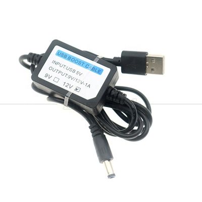 Buy High Quality 5V to 9V 12V 1A USB to DC 5.5x2.1mm Wifi Router Booster Converter Cable online manufacture