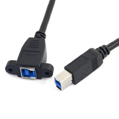 Buy Screw Locking Stud Panel Mount Male To Female USB 3.0 Type B Cable online manufacture
