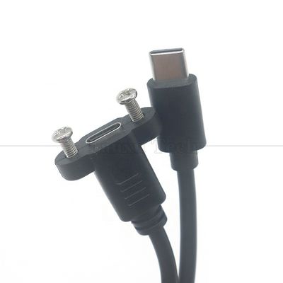 Buy 30cm 50cm Screw Panel Mount Male to Female USB Type C 3.1 Extension Cable online manufacture