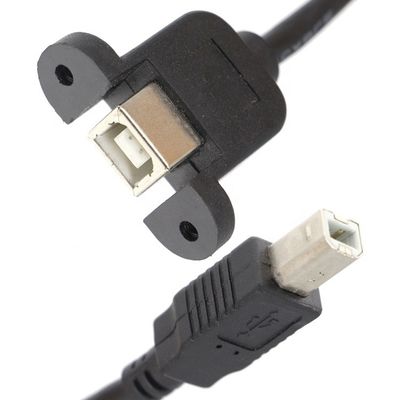 Buy Screw Locking Mini Micro B Type C RJ45 Ethernet Male to Female USB Panel Mount Extension Cable online manufacture