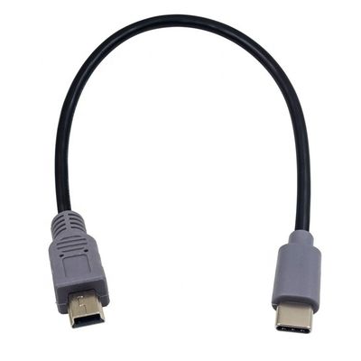 Buy Data Charging USB Type C to Mini 5 Pin USB OTG Adapter Cable for Camera Phone Video online manufacture
