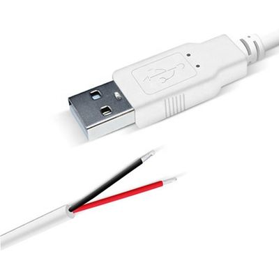 Buy Custom 1m 2m 3m White USB A Male to Open End Tinned Wire Breakout Extension Cable online manufacture