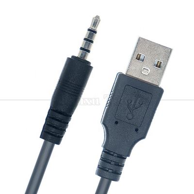 Buy 1M USB A Male to 4 Poles 3.5mm Audio DC Jack Charger Cable for Car Speaker online manufacture