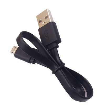 Buy Short Black White Noodle Flat Micro V8 to USB Cable online manufacture