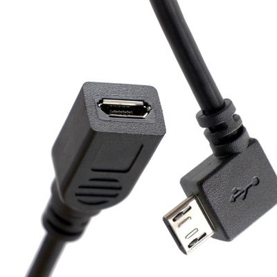 Buy 90 Degree Left Right Up Down  Angle Male to Female Micro B USB 2.0 Extension Cable online manufacture