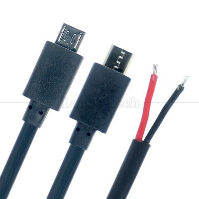 Buy High Quality Heavy Current 20AWG Pigtail End Power Charging  Micro USB Male Bare Wires Cable For Raspberry Pi Tablet online manufacture