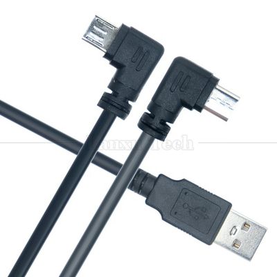 Buy 1M 2M 3M 5M Data Charging 90 Degree Right Left Up Down Angle Micro V8 USB Cable online manufacture