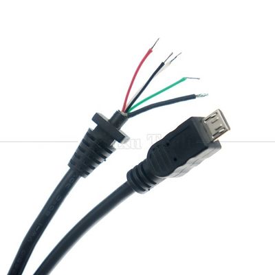 Buy Custom Data Charging Shiled Micro Usb to Open Tinned Wire End Pigtail Power Charger Cable online manufacture