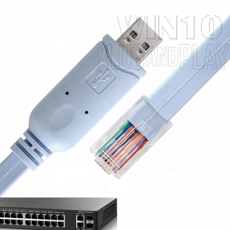 CH340 Rollover USB Console Cable for Cisco Router