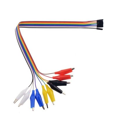 10 pin Alligator Clip to Female Dupont Breadboard Test Lead  Jumper Wires for Raspbrry Pi