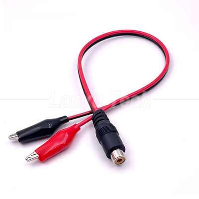 RCA Female AV to Alligator Clips Cable for Speaker