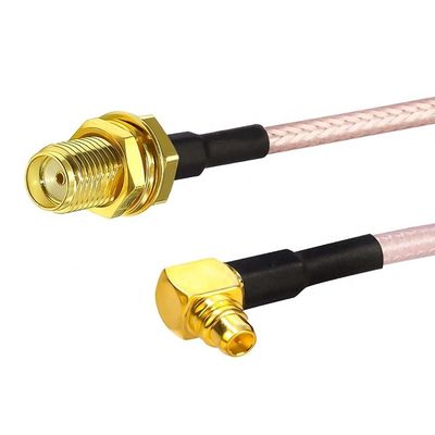 RG316 90 Degree Right Angle MMCX Male to SMA Female Antenna Pigtail RF Coaxial Cable