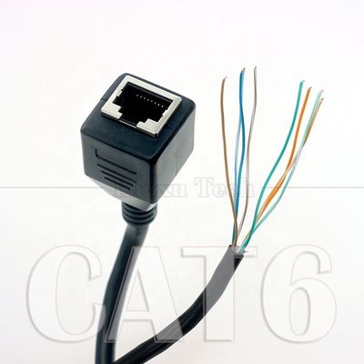 High Quality Network Ethernet Cta6 26AWG RJ45 8p8c Female Socket to Open Tinned Bare Wires End Cable