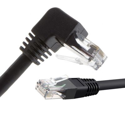 UTP STP 90 Degree Right Left Angle Cat5 Cat5e Cat6 Cat7 RJ45 Extension Ethernet Lan Network Cable
