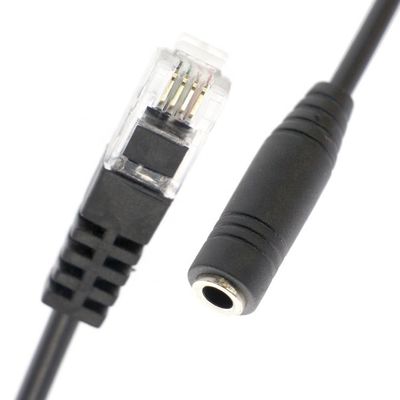 CUSTOM RJ9 RJ10 to Female 3.5mm Audio Jack Headset Adapter Cable for Office Phone
