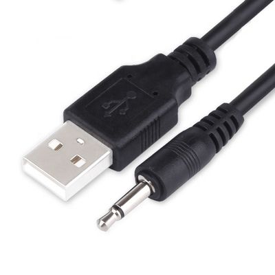 1M USB to 3.5mm 2 ploes Aux Audio Jack Connector Charging Cable for Speaker Phone