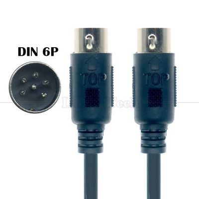 High Quality Shield Male to Male 6 Pin Din MIDI Extension Cable for Keyboard Microphone Guitar