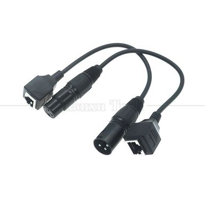 XLR 3 Pin Poles Male Female to RJ45 Female Cat5 Network Ethernet Adapter Cable for Led Audio DMX CON Controller