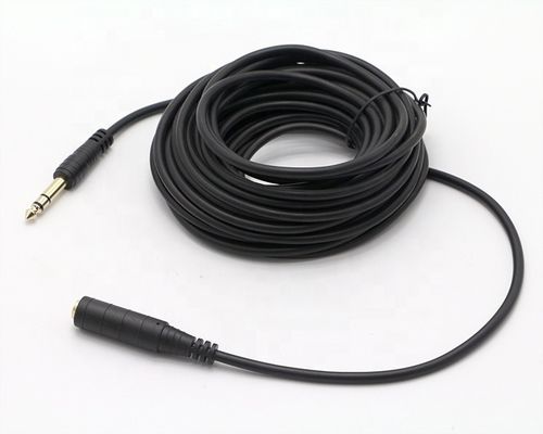 CUSTOM Gold Connector 6.35mm Jack 1/4 inch TRS Male To 1/4 inch TRS Female Stereo Audio Jack Cable