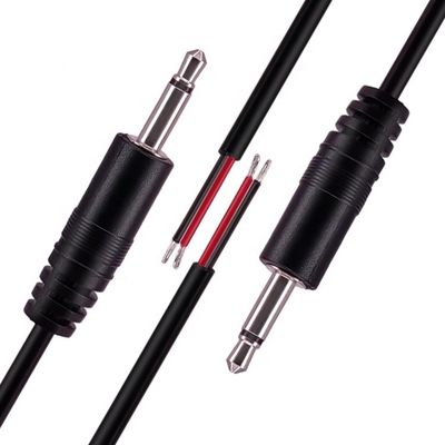 3.5mm 2 Poles TS Audio Mono Jack Male Plug to Bare Wires Open End Cable