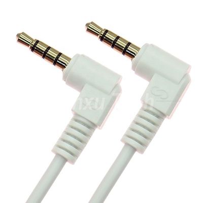 90 Degree Angle Male to Male 3.5mm 3 4 Poles TRS TRRS Mono Microphone Stereo Audio Jack Patch Adapter Cable for Headphone