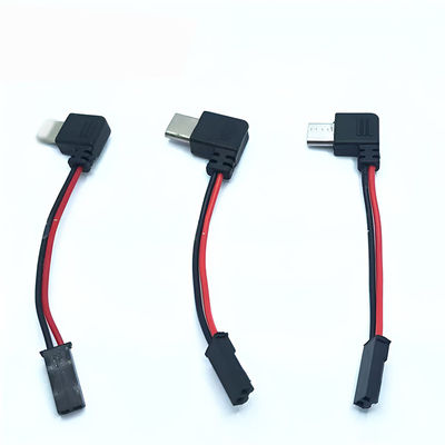 90 Degree Right Angle USB 8 Pin Micro Type C to JST SYP Connector Cable for Motorcycle Rider Magnetic Cell Phone Holder