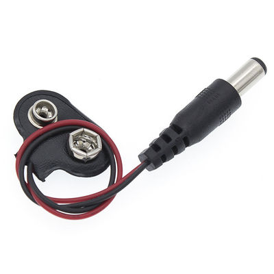 9V Battery Snap Clip Connector To DC Male 5.5x2.1mm Barrel Jack Power Cable for battery holders