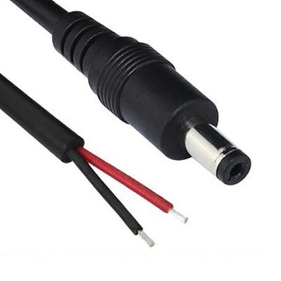 CUSTOM DC Male Female Barrel Jack 2.1x5.5mm  to Open Pigtail DC Power Cable