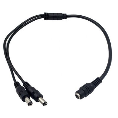 1 to 2 ways 1 Female to 2 Male 5.5x2.1 mm DC Power Supply Splitter Cable for CCTV Camera  Led Strip