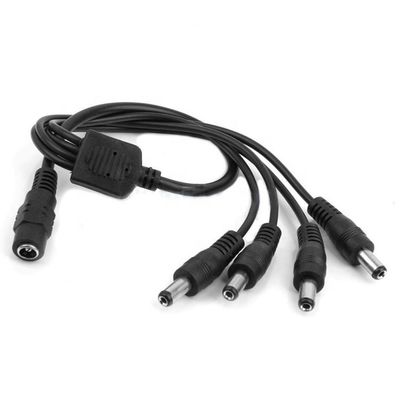 1 to 4 ways 1 Female to 4 Male 5.5x2.1 mm DC Power Supply Splitter Cable for CCTV Camera LED