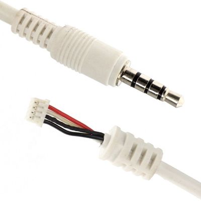 Custom White 3.5mm TRRS Audio DC Jack to JST Connector 2.0mm 2.54mm Pitch Assembly Cable