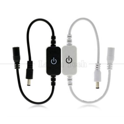 12v 24v Touch Controller Male to Female DC 5.5x2.1mm on off Dimmer Switch for LED Strip Lights
