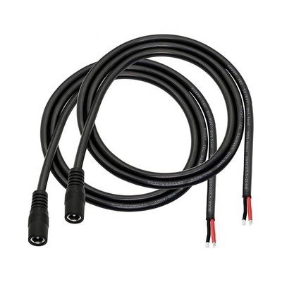 Male Female DC Barrel Jack 2.1x5.5mm Socket Connector to Open Bare Wire Pigtail Power Charger Cable