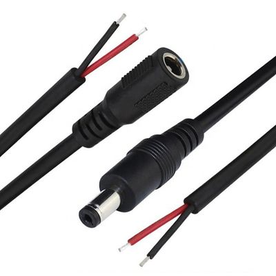 1M 2M 3M DC Supply Input Barrel Jack 2.1x5.5mm Male Female Socket to Open Pigtail DC Power Cable