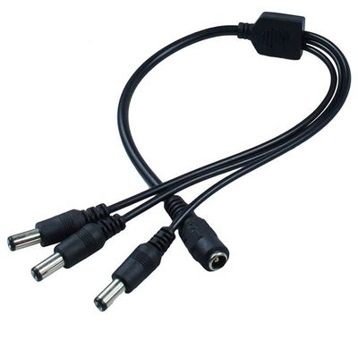 1 Input to 3 Output 1 Female to 3 Male 5.5x2.1 mm DC Power Supply Splitter Cable for CCTV  Led Strip