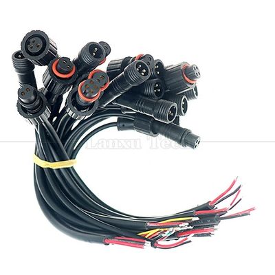 Customized IP68 2pin 3 4 5 6 7 8 Pin Male Female M12 Connector Assembly Extension LED Waterproof Cable