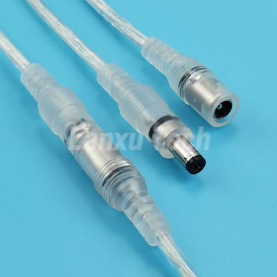 Waterproof Male to Female DC.5x2.1mm Barrel Jack Power Extension Cable for LED Strip Lamp Bulb Light