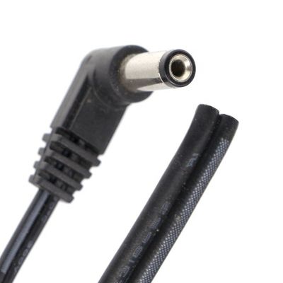 90 Degree Right Angle DC Barrel Jack 2.1x5.5mm Male Female to Free End Open Pigtail DC Power Cable