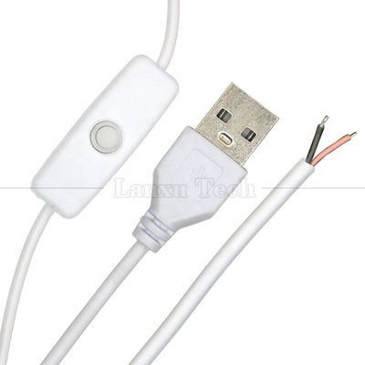 DIY 1m Power on off Controller Open Wire USB Switch Cable for Led Light Strip Lamp